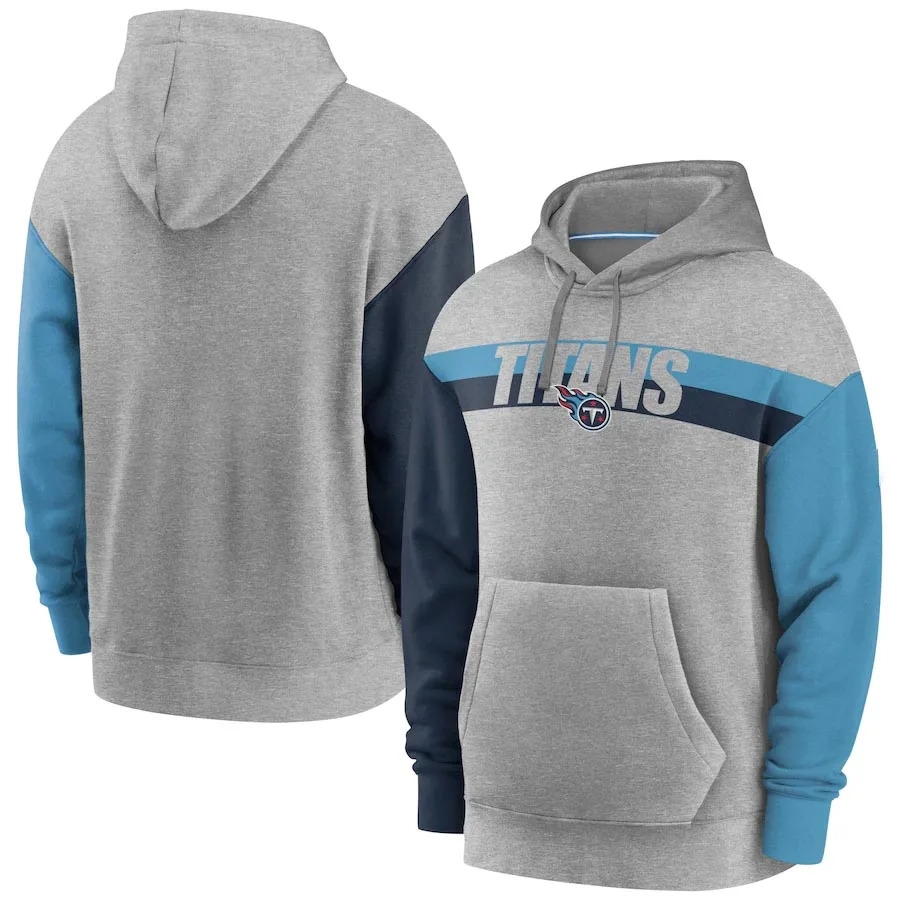 

Men's Tennessee Heathered Gray Fan Gear Heritage Tri-Blend Titans Pullover Hoodie