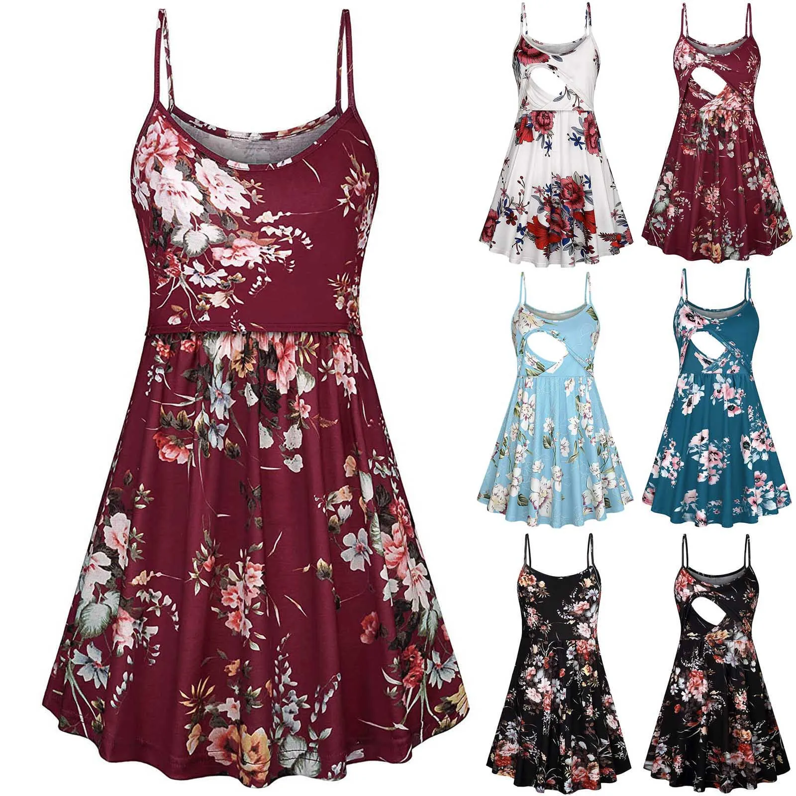 Беременности и родам ночная рубашка летние платья модное платье на петельках с