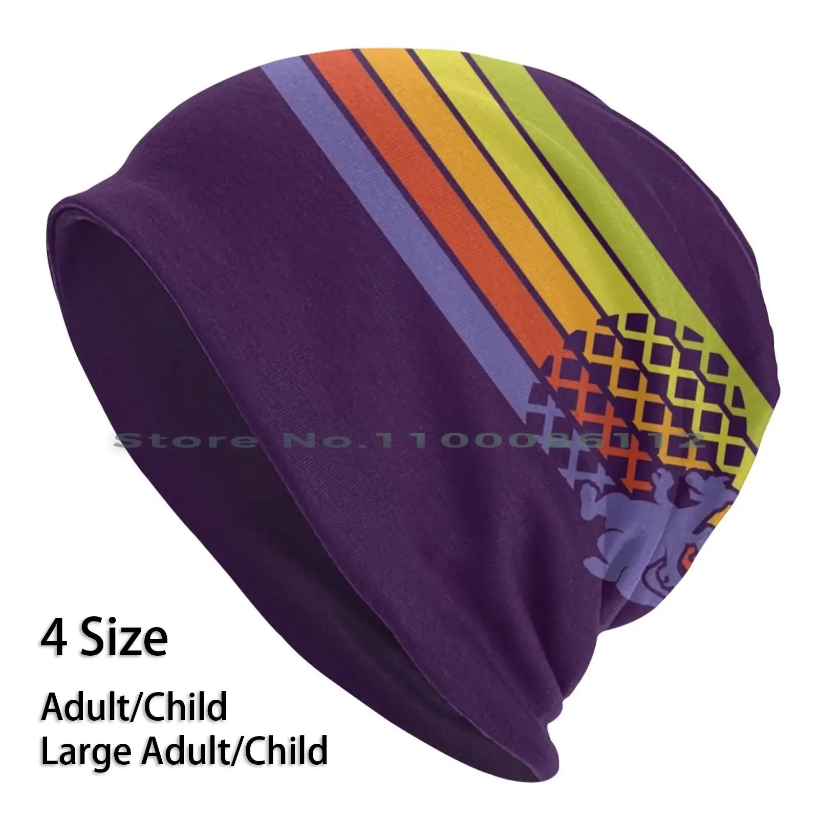 

Retro Dragon Stripes Beanies Knit Hat Parks Pride Lgbtqi Castle Magic Kingdom Walt World Magic Rainbow Retro Vintage 1980s