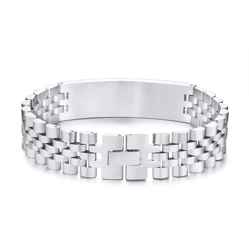 Высококачественный мужской браслет аксессуары из нержавеющей стали изогнутый