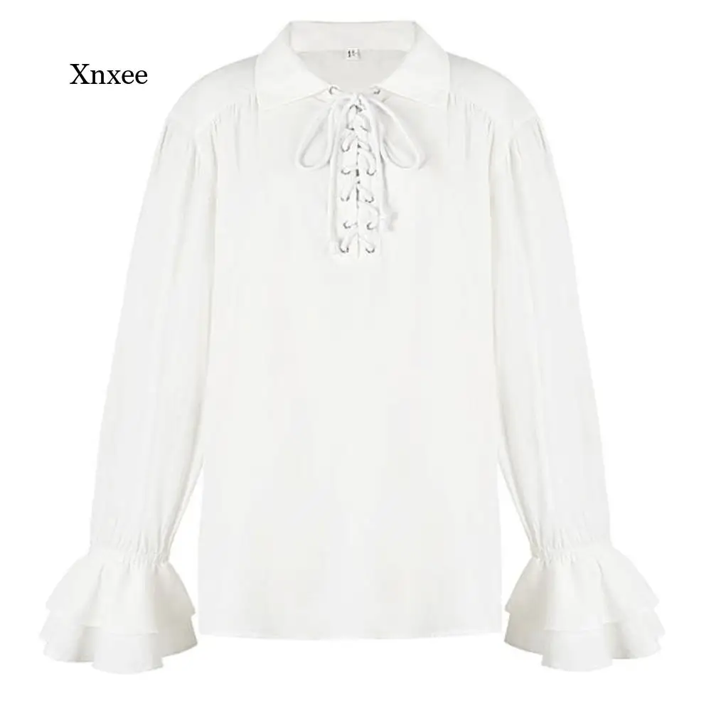 Рубашка на шнуровке новинка бандажные топы в средневековом стиле эпохи