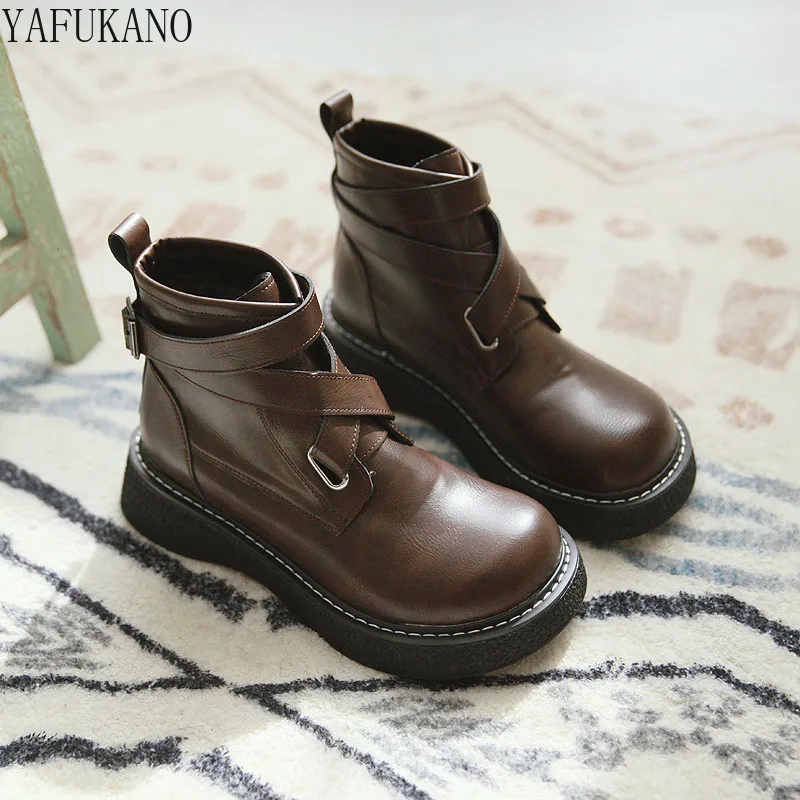 Ботильоны женские на платформе в стиле ретро ботинки челси толстой подошве с