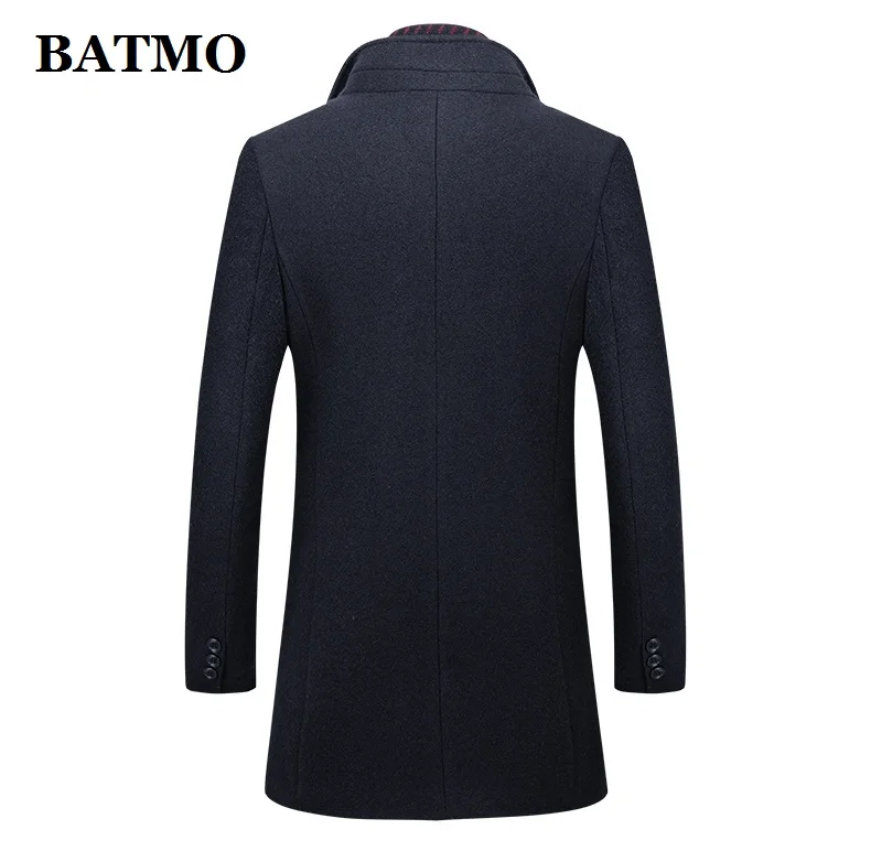 BATMO 2019 Новое поступление зимнее шерстяное толстое пальто для мужчин мужские