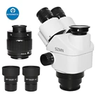 Головка тринокулярного стереомикроскопа SZMN 7-45X Simul-focal, непрерывный зум WF10X20, окуляр, Вспомогательный объектив, 1.0X CTV