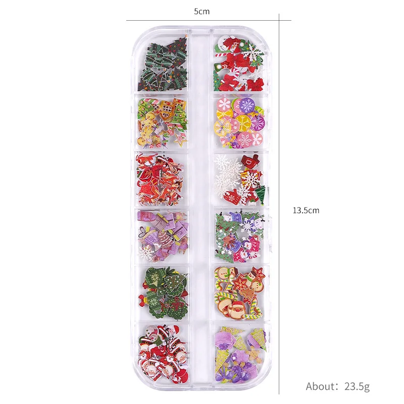 

Mix 3D Rose Flower Butterfly Nail Art Sticker Halloween Christmas Snowflake Sequins Wood Pulp Nails Flake Manicure Decorations