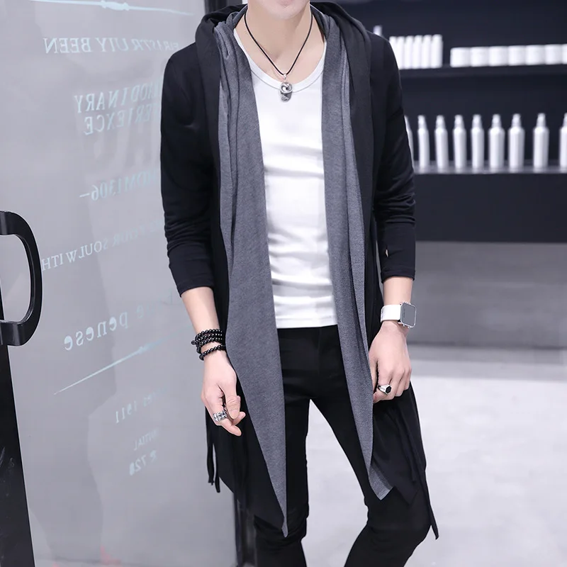 Новинка весна осень 2020 Мужская ветровка в длинной юбке мужской Тренч|Плащи и