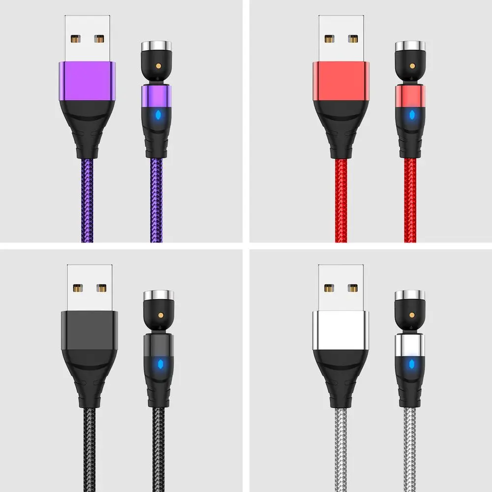 

540Magnetic USB Cable Type C Cable Micro USB Cable Fast Charger 3 In 1 Cord For iPhone Huawei Samsung XiaoMi Magnet Charge Wire