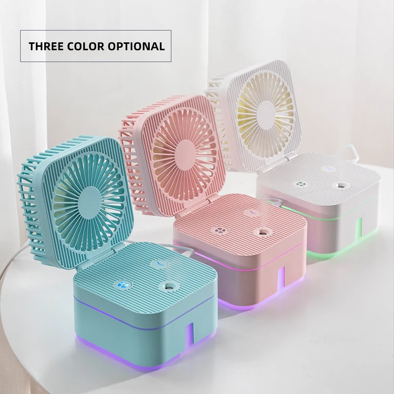 

Multifunctional rechargeable mini fan desktop usb electric fan with humidifier
