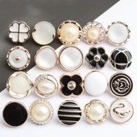 10pcs fashion round pearl buttons hand sewn shirts plastic buttons ladies shirts decorative buckles accessories