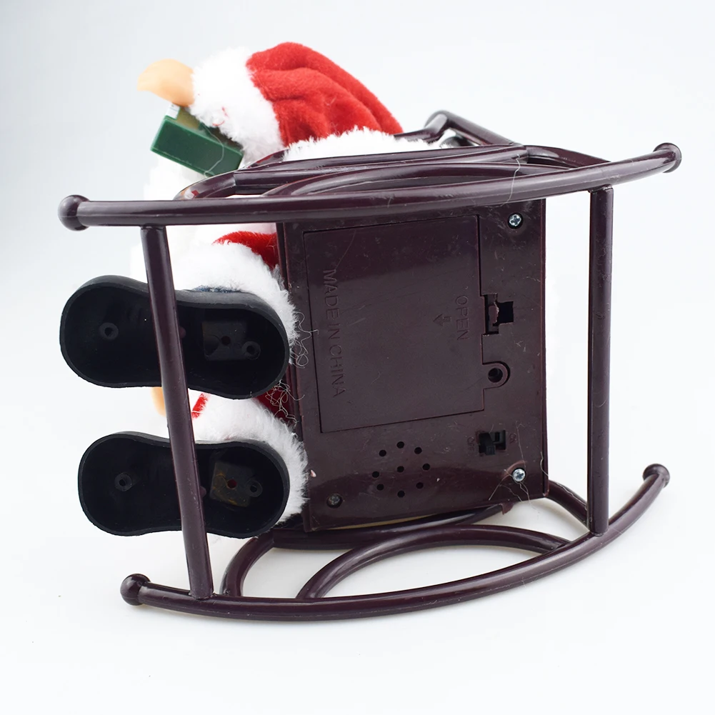 

Christmas Decorations Electric rocking chair playing accordion Santa with music Small Doll CHILDREN'S Toy Christmas Gift