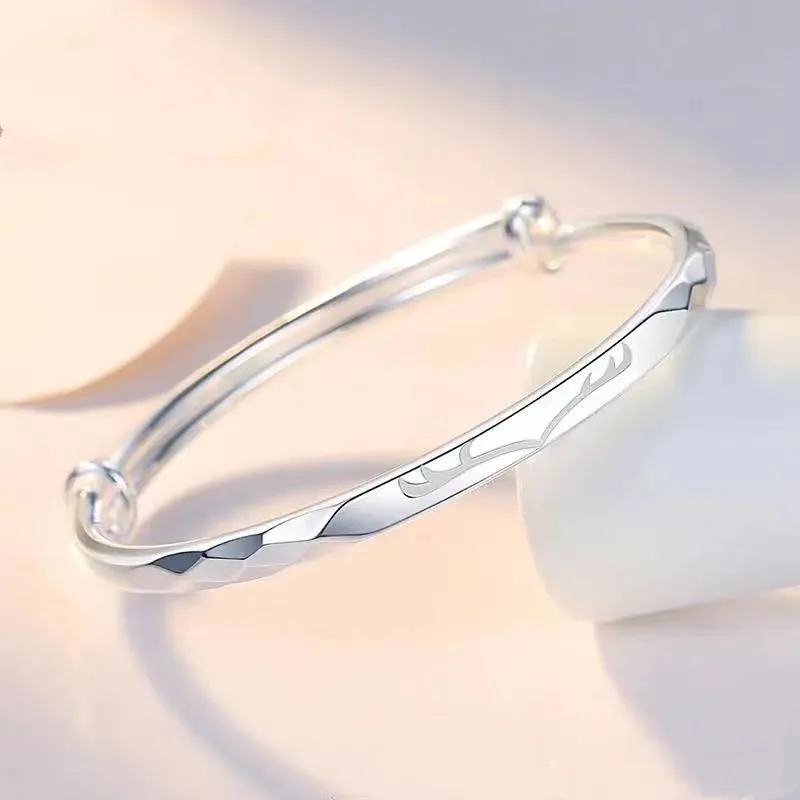 Женский браслет из серебра 999 пробы с бриллиантами японские и Южнокорейские