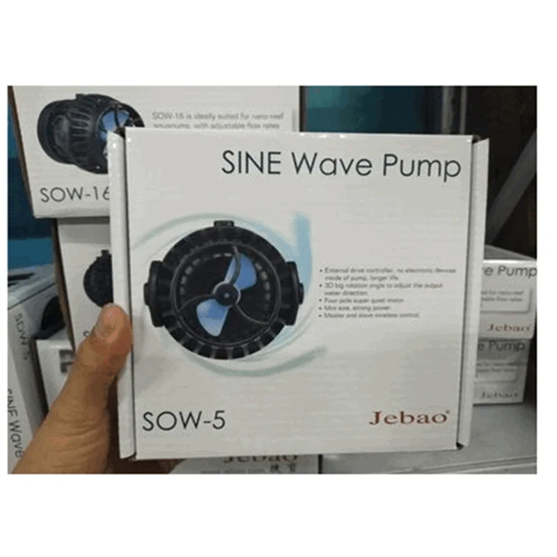 Jebao-bomba de olas para pecera con funci&oacute;n WIFI, bomba de Surf silenciosa General de agua dulce, POW-5/9/16 SOW-5M/9M/16M-3