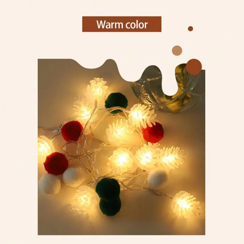 Рождественская светодиодный ная гирлянда со звездочками в виде соснового конуса