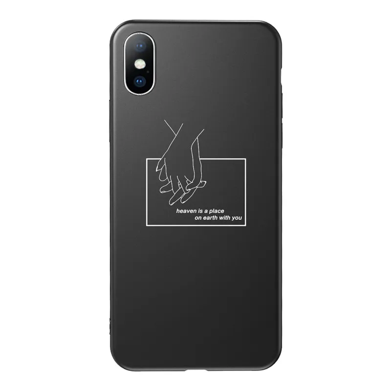 USLION чехол для телефона с буквенным принтом для iPhone X XS XR 11 Pro Max, чехол с сердечком, Мягкий ТПУ силиконовый чехол s для iPhone 8 7 6 6s Plus - Цвет: AC7727