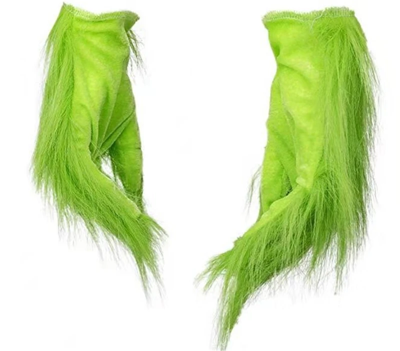 Маска Grinch, маскарадные костюмы Санта-Клауса, шлем лося, как Grinch украли, рождественские реквизиты с зелеными волосами для мужчин, детей, взрослых