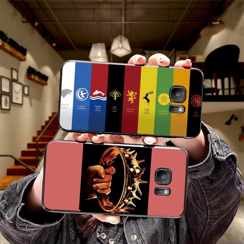 Чехлы для samsung A70 50 40 30 20 10 60 6 Plus Корона gameofthroness A7 A8 A9Soft на заднюю панель телефона