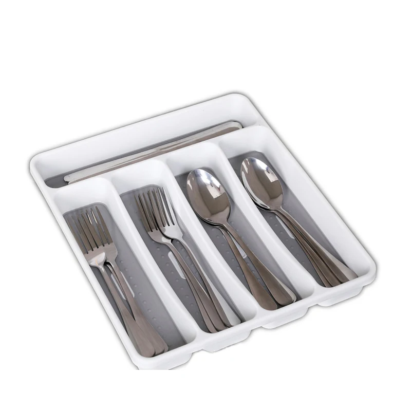 

Plastic Cutlery Tray Kitchen Drawer Organizer Separation Cutlery Organizer for Spoon Fork Knife Shelf Tableware Storage Box