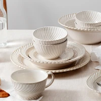 nordic ceramic plate steak food plate tableware rice dessert salad bowl coffee cup and saucer dish dinner home dinnerware set