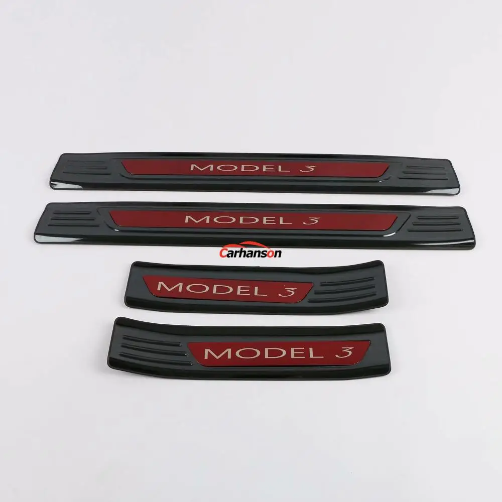 Накладка на порог для Tesla Model 3 накладка из нержавеющей стали Защитная Наклейка