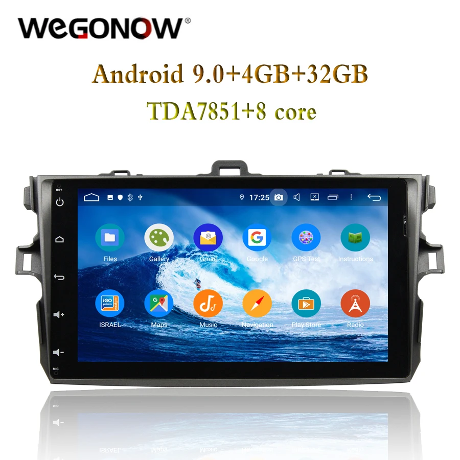 2 din Android 9 0 для Toyota Corolla 2006 2011 4 ГБ ОЗУ + 32 8 ядерный автомобильный DVD плеер Wifi RDS радио