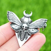 wicca vintage jewelry death moth brooches witchcraft accessories goth broches women