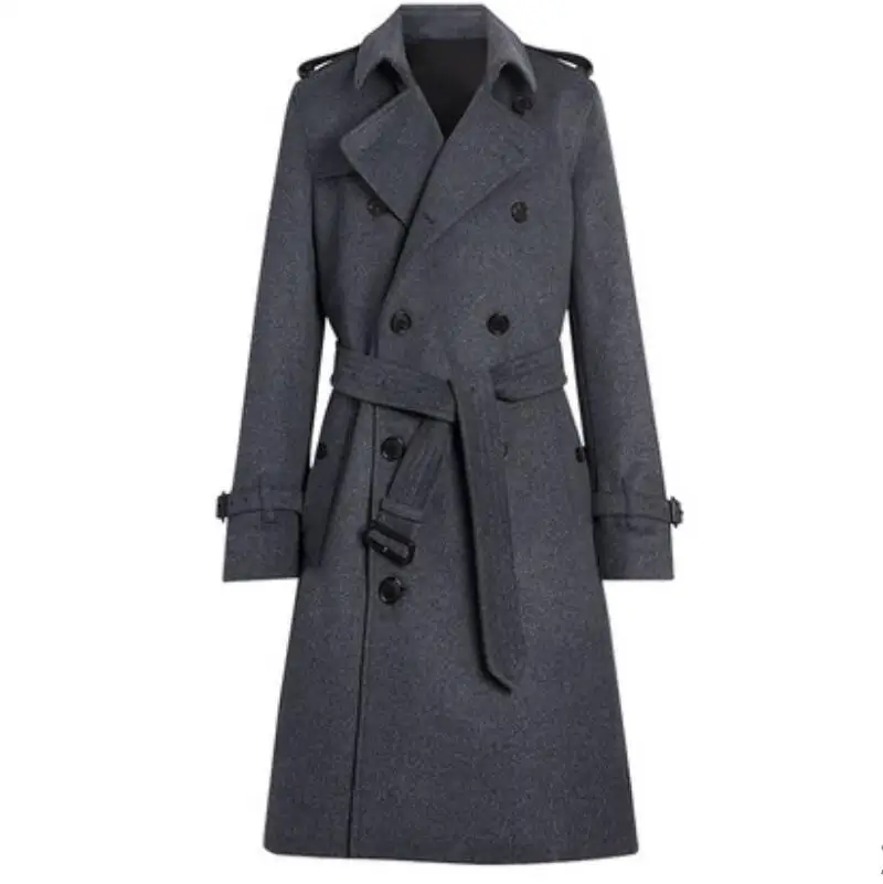 

Мужское шерстяное пальто, двубортное пальто средней длины с лацканами, индивидуальный заказ, большие размеры, весна S-6XL