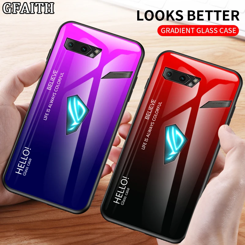 GFAITH чехол из закаленного стекла для ASUS ROG Phone 2 Роскошный Жесткий Чехол Asus Rog