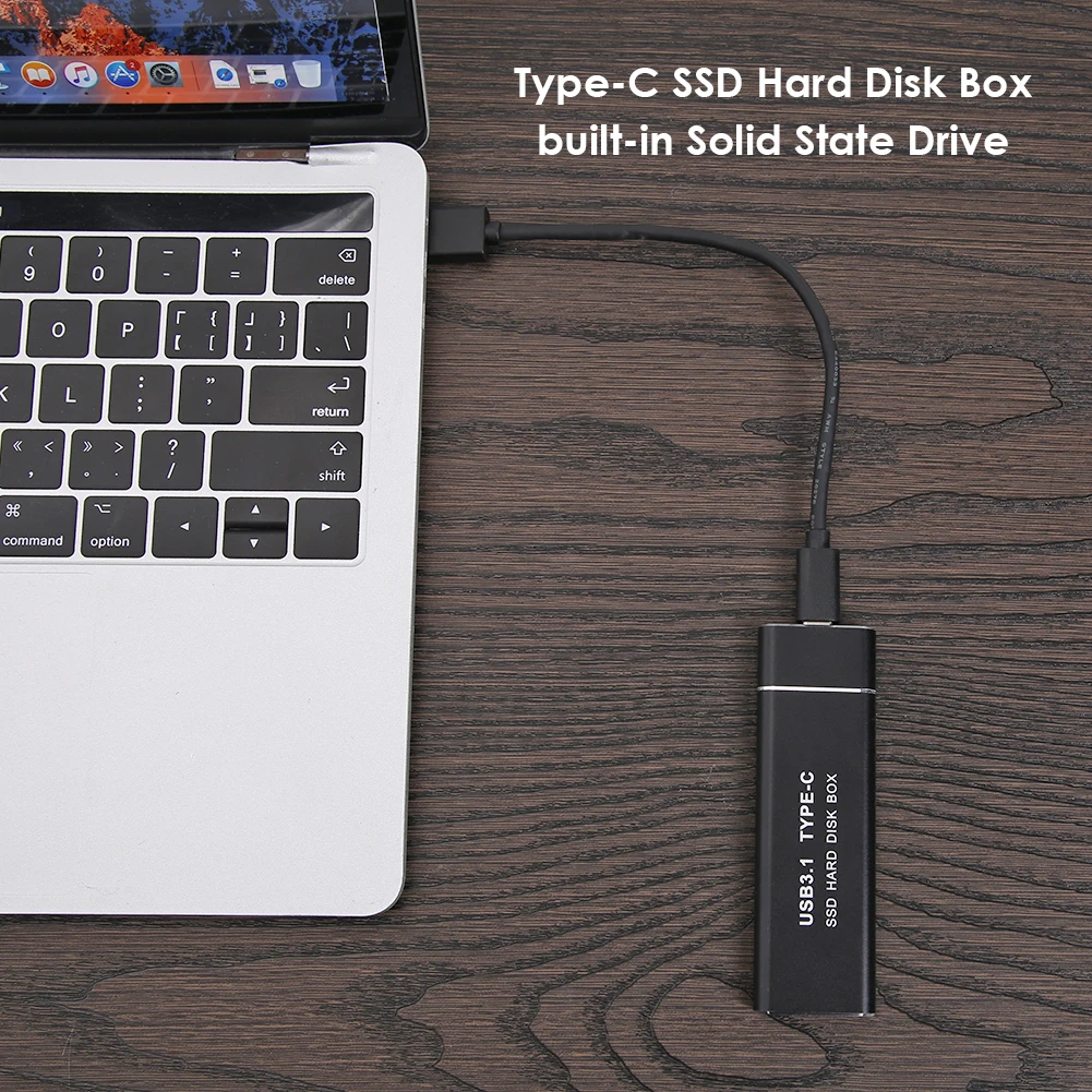 M.2 SATA SSD 128GB 256GB 512GB 1TB 3D NAND NGFF M2 2280 SSD Internal Solid State Drive + USB Type C to M.2 Adapter Kit for Deskt