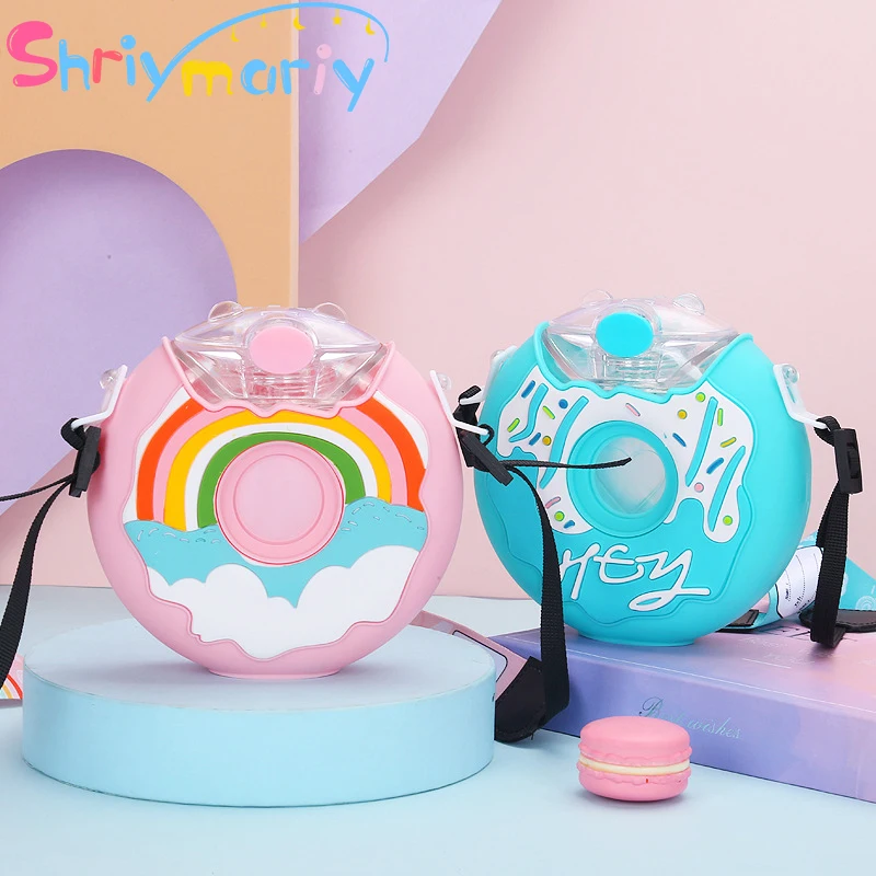 

Детская бутылка для воды 600 мл/480 мл, детская мультяшная бутылка для питья, товары для кормления детей, школьная бутылка для напитков с плечев...