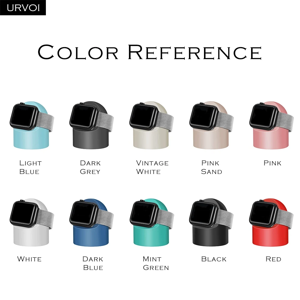 URVOI подставка для apple watch series 5 4 3 2 1 держатель watchOS 5 Подставка для ночного клуба силиконовая домашняя зарядная док-станция для классического дизайна