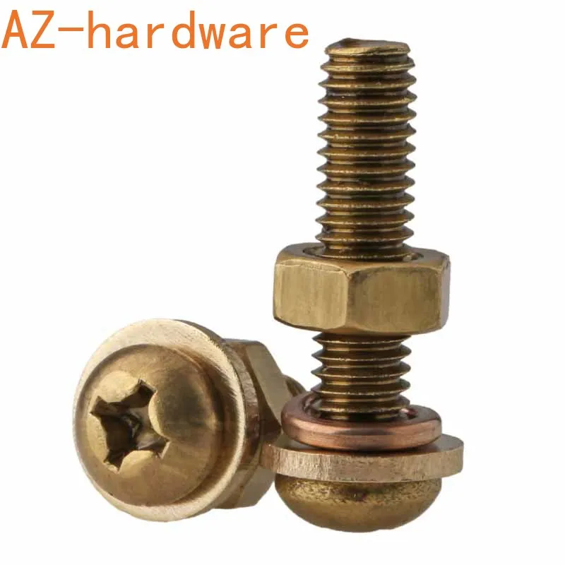 Набор латунных винтовых гаек M3M4M5M6 большой полный крест круглая головка винты с