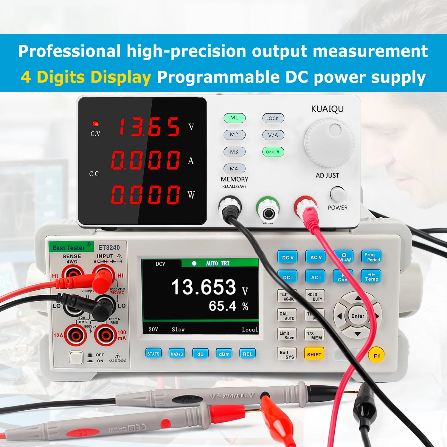 

30V 10A Precision Adjustable Digital Programmable Laboratory Switch DC Power Supply 60V Current Stabilizer USB Protect M1-M4