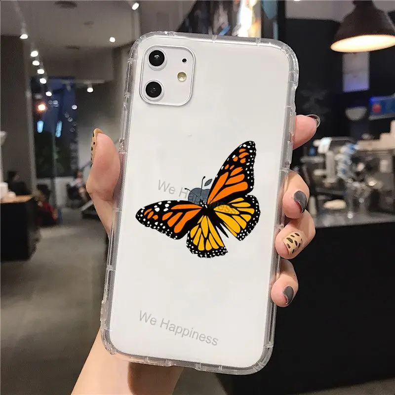 Мягкий прозрачный чехол Monarch Butterfly для iPhone 13 XS MAX X XR 5S 6S 8 7 Plus SE 2020 11 12 Pro Max mini Coque |