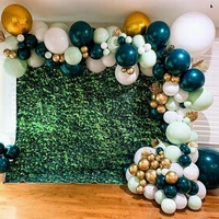 121pcs teal blue balloon garland arch kit double layer balloons chrome gold macaron green ballon wedding birthday party decor