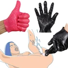 Взрослые игры перчатки Вагина клитор стимуляция точки G Эротическое Анальное массажное устройство мужской БДСМ бондаж аксессуары секс-шоп