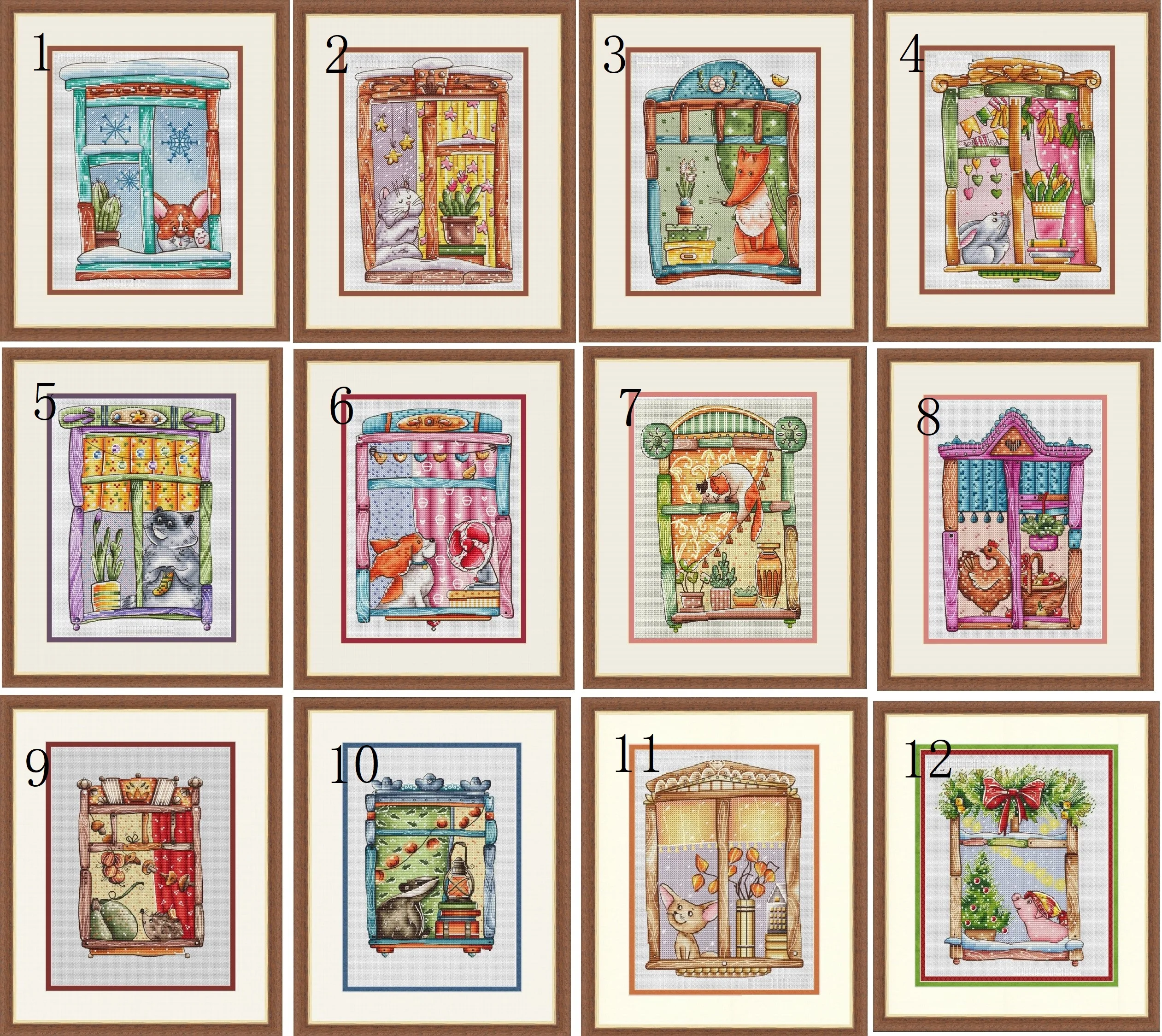 

MM201069Home Fun Cross Stitch Kit Package Greeting Needlework Counted Cross-Stitching Kits New Style Joy Sunday Kits Embroidery