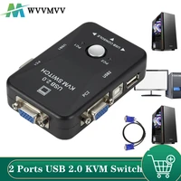 wvvmvv usb kvm switch 2 port vga svga switch box usb 2 0 kvm mouse switcher keyboard 19201440 vga splitter box sharing switch