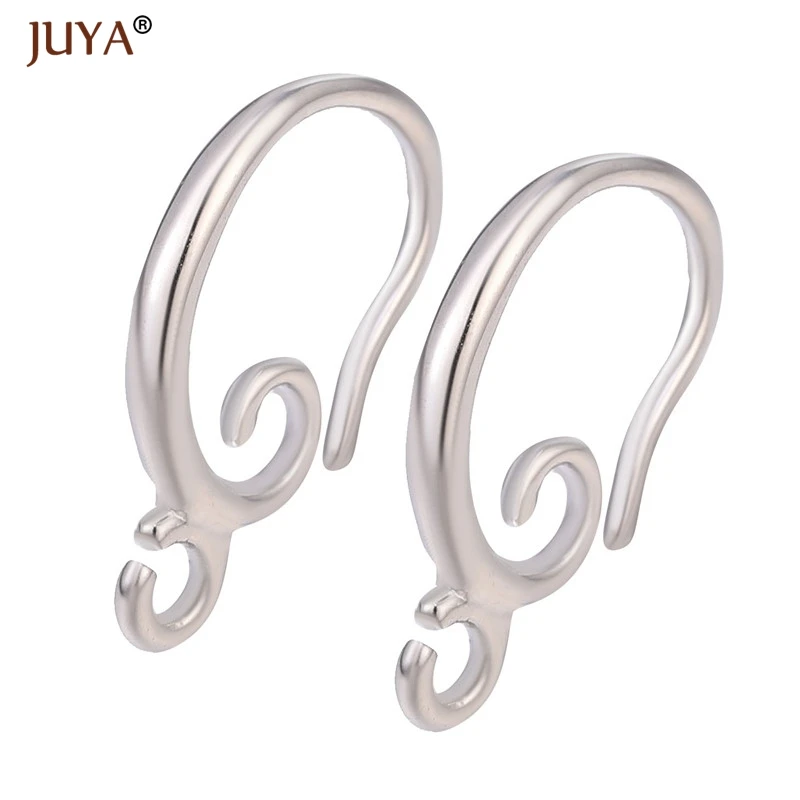silver earring hooks Корейская мода милые круглые серьги-шарики в стиле диско Роскошные циркониевые стразы серьги-гвоздики для женщин девочек рождественские подарки - Окраска металла: silver earring hooks