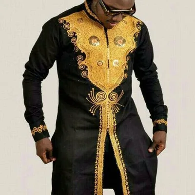 В африканском стиле одежда для мужчин 2021 в африканском стиле; Для мужчин; Вечернее платье из полиэстера темно с длинным рукавом размера плюс... от AliExpress WW