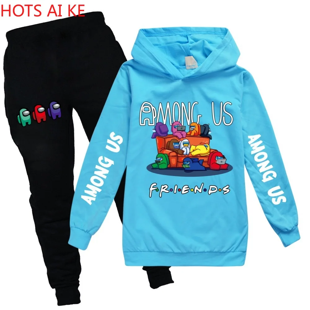 

Long Sleeve Sweatshirt Sets Among Us Costume for Boys Girls Hoodies Fashion Spring Autumn Cotton Tracksuit