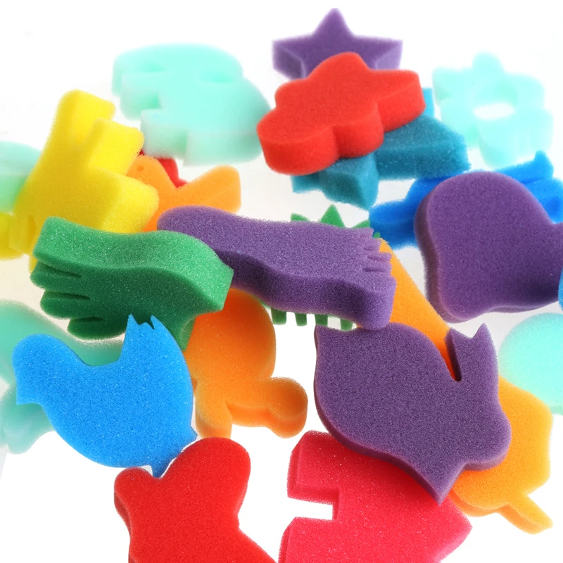 

24Pcs Sponge Set Children Kids Art Craft Painting DIY Toy Home Education School