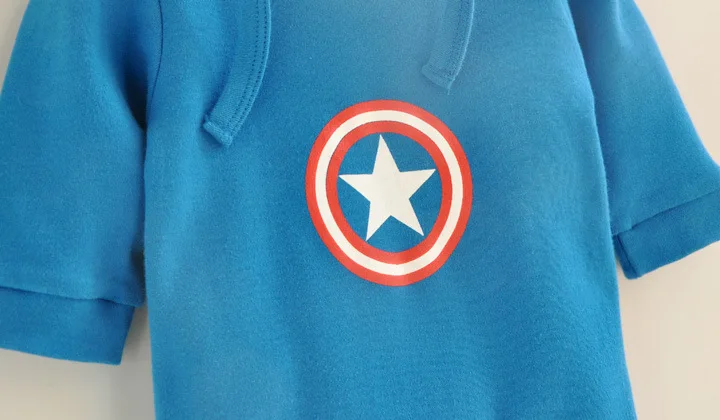 Новый осенний хлопковый комбинезон с суперменом для маленьких мальчиков