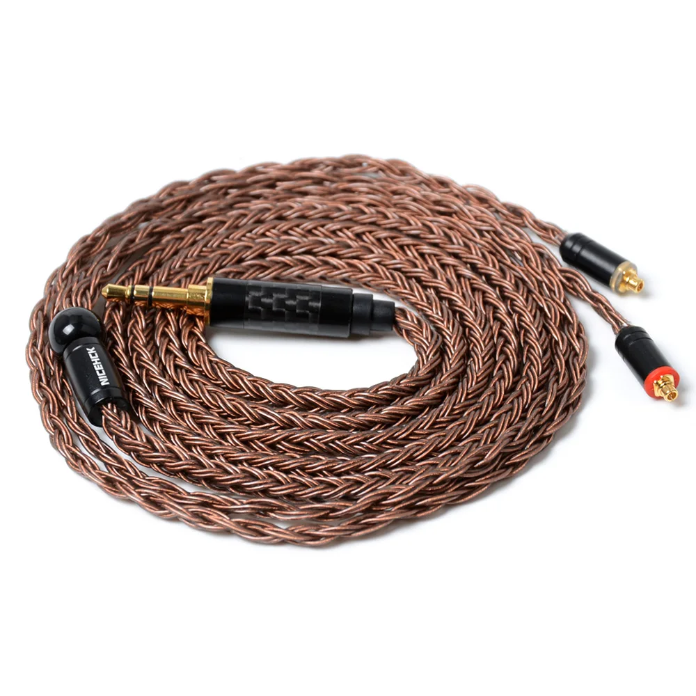 

NICEHCK 16 Core High Purity Copper Cable 3.5/2.5/4.4mmMMCX/2Pin Cable For TFZ ZS10 C16 C12 V90 NICEHCK NX7 Pro/M6/F3