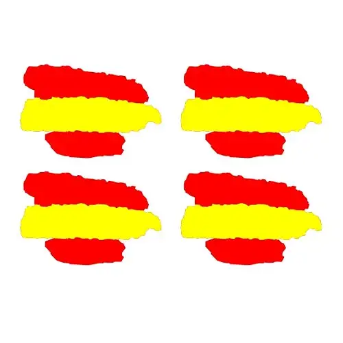SUPER STICKER Spain flag brushstroke Lot 4 pcs 2x3cm | Flags