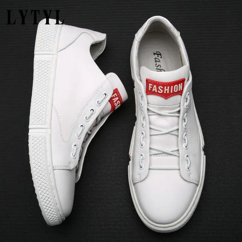 

High quality Men Casual sneaker Shoes Fashion loafer driving Spring Comfortable Men's Black white flats Leather Shoes B20-558