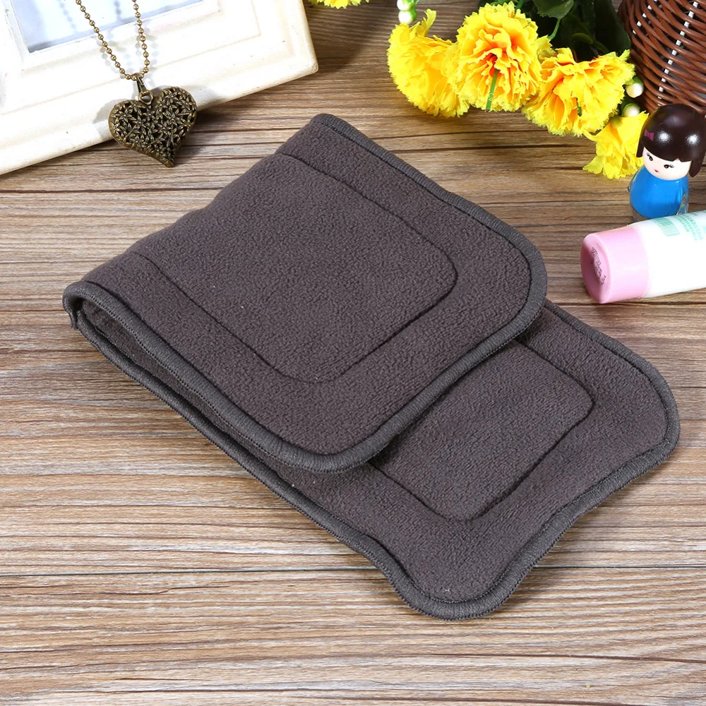 

2Sizes Washable 5 Layers Bamboo Charcoal Cloth Nappy Liner Super Absorbent Reusable Adult Diaper Insert Pad