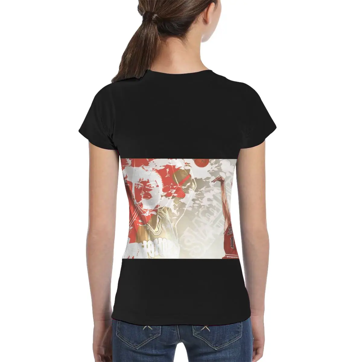 

2021 new Kaede Rukawa Anime 3D printing men's summer top T-shirt Anime Kaede Rukawa women's round neck fit soft casual T-shirt