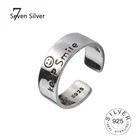 Кольца женские из серебра 925 пробы, многослойные, с надписью keep smile