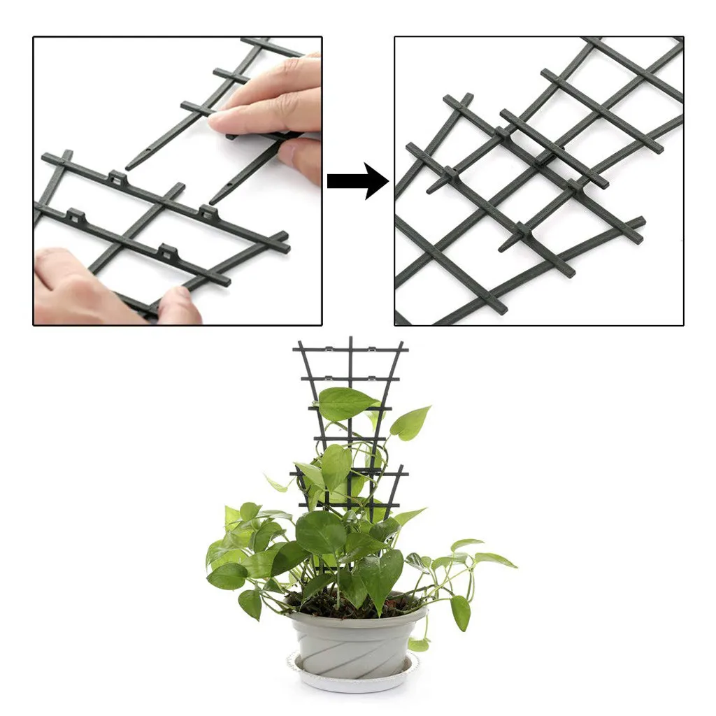 

Vegetable Garden Plant Vines Climbing Trellis-Garden Plastic Mini Potted Support Durable HOT Tools For Garden huerto