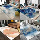 Абстрактный разноцветный ковер для гостиной, Роскошный домашний ковер для дивана, коврики для спальни, нескользящий удобный прикроватный коврик